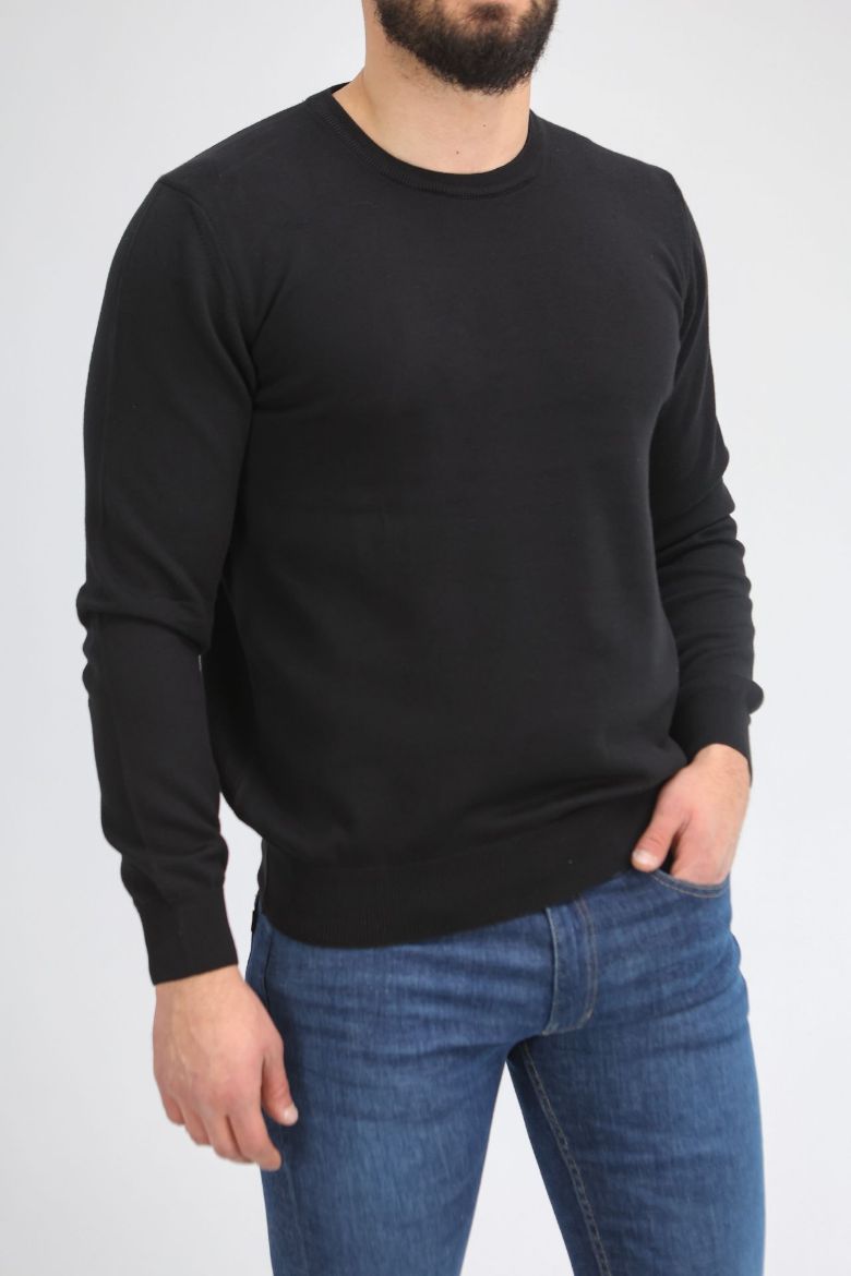 Slika Pamucni dzemper - JET BLACK (CRNI)