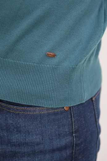 Slika Pamucni dzemper - PETROL BLUE