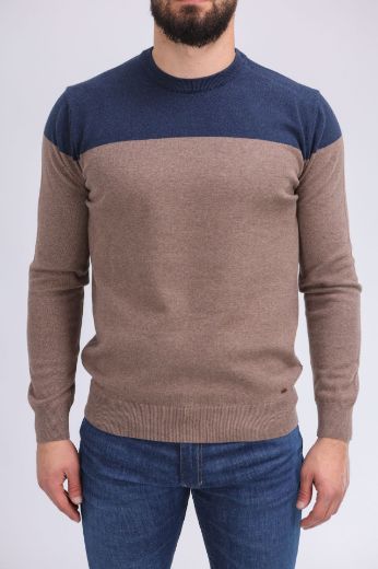 Slika Pamucni dzemper - NAVY TAUPE