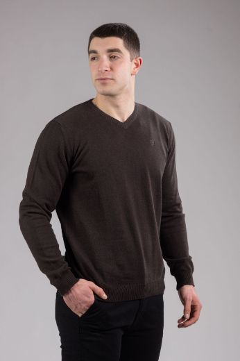 Slika Pamucni dzemper - DEEP MOCHA