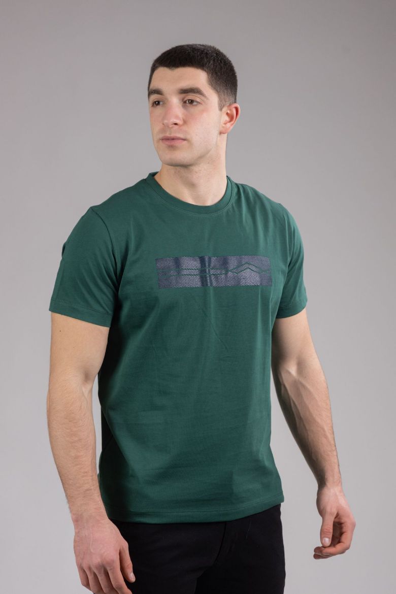 Slika Majica pamucna - TAMNO ZELENA - sa stampom