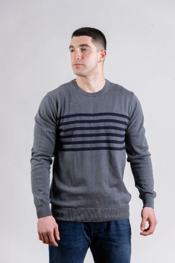 Slika Pamucni dzemper - Steel Grey Line