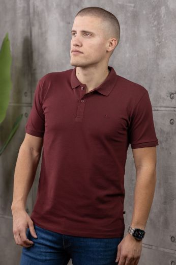 Slika Majica sa kragnom - WINE RED