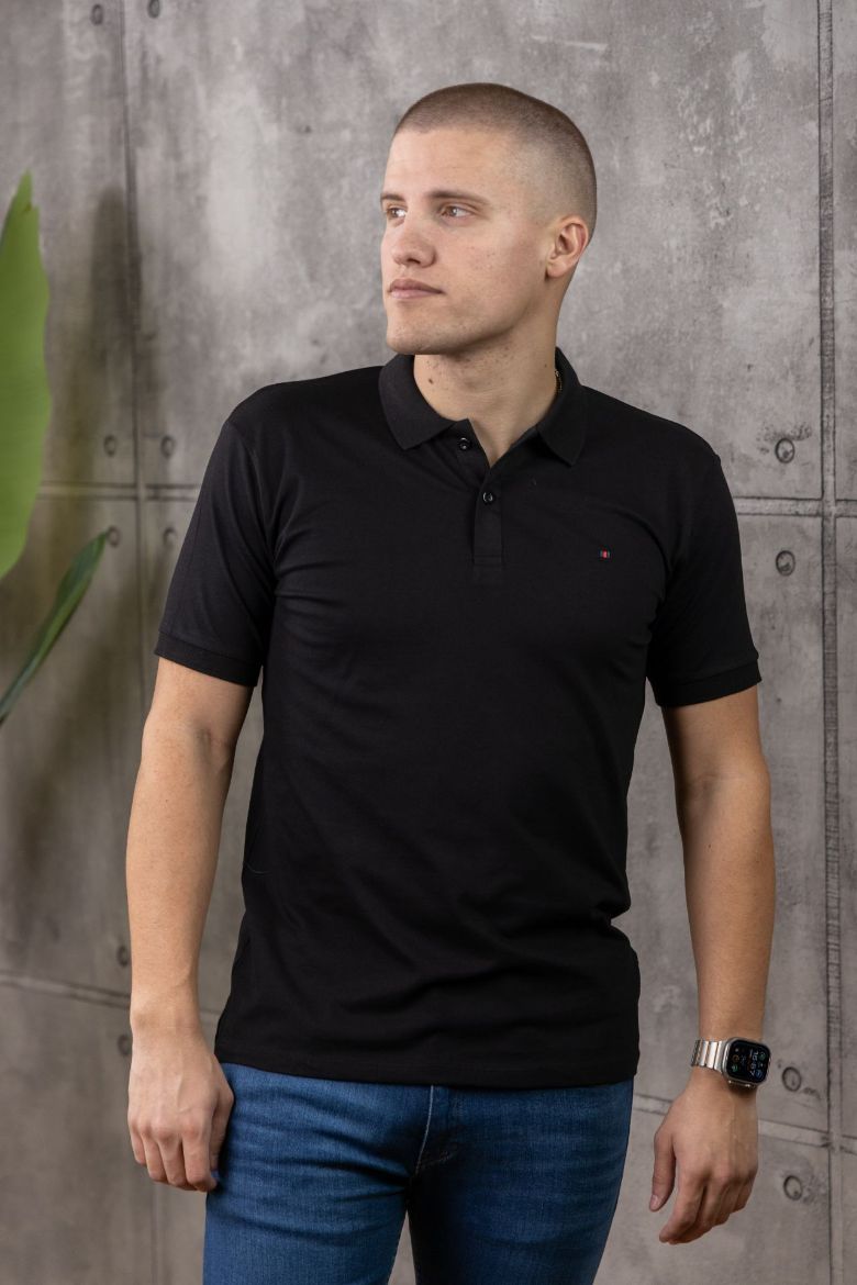 Slika Majica sa kragnom - BLACK