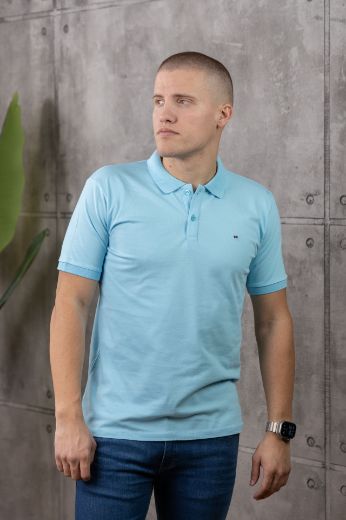 Slika Majica sa kragnom - SKY BLUE