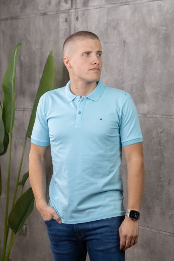 Slika Majica sa kragnom - SKY BLUE