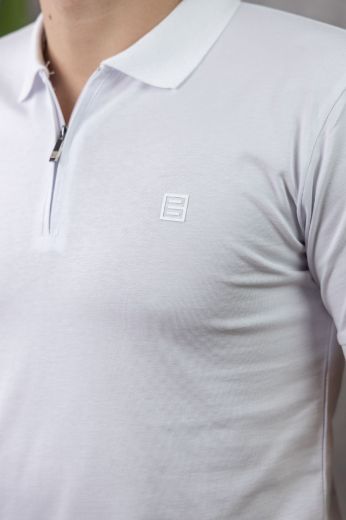 Slika Majica ZIP sa kragnom - WHITE