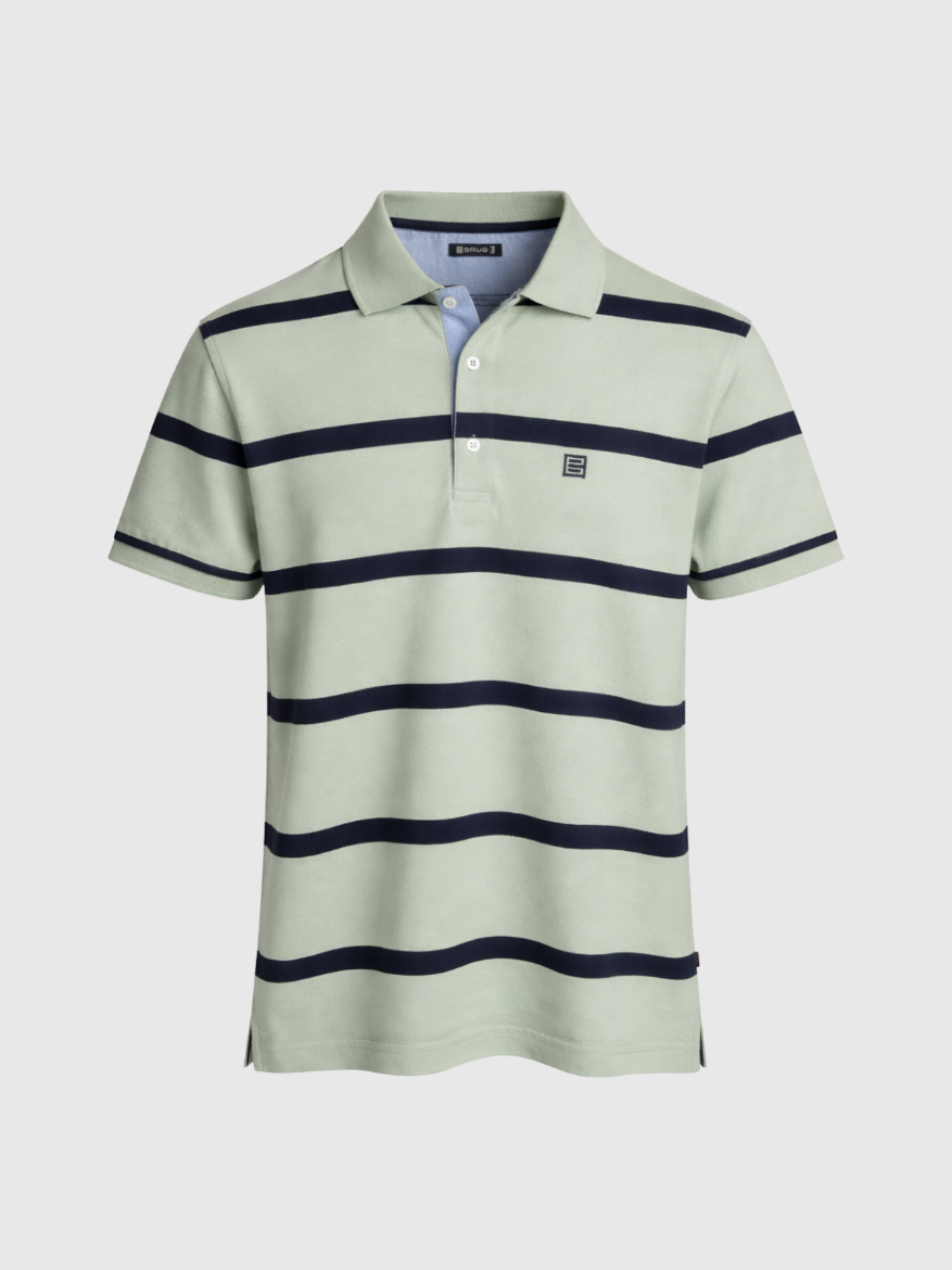 Slika Majica sa kragnom - GREEN STRIPE