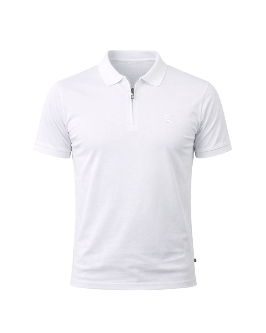 Slika Majica ZIP sa kragnom - WHITE
